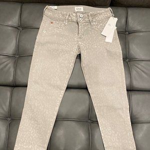 Hudson Crop Skinny Jeans - Grey Leopard